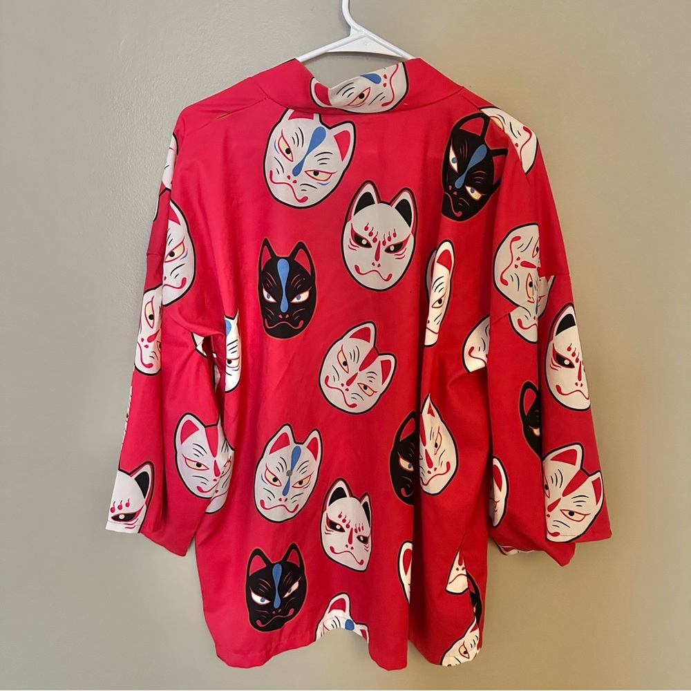 Fox Kitsune Mask Haori Jacket / Kimono Anime Costume